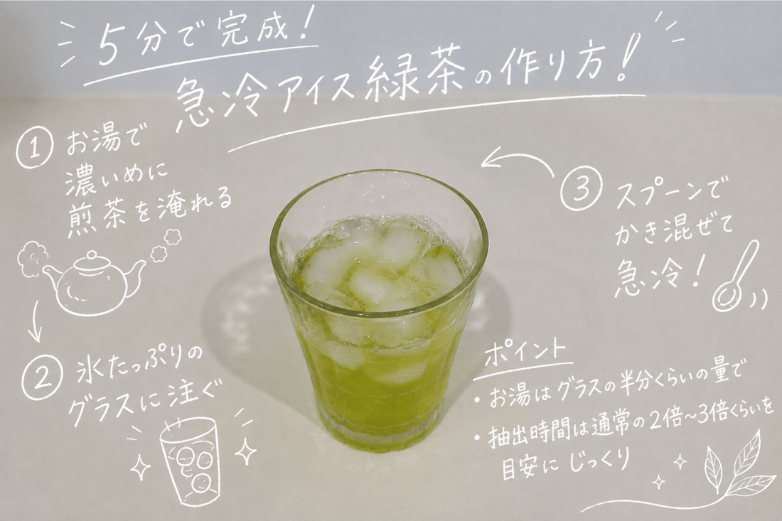 5分でできる即席アイス緑茶の作り方
