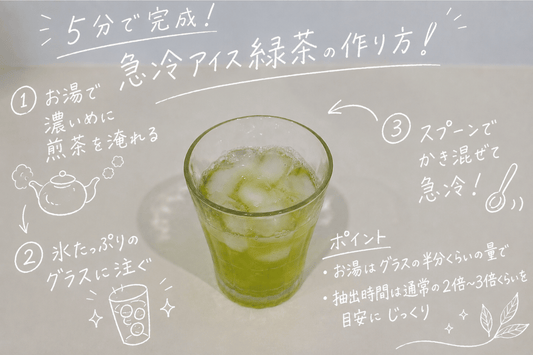 5分でできる即席アイス緑茶の作り方